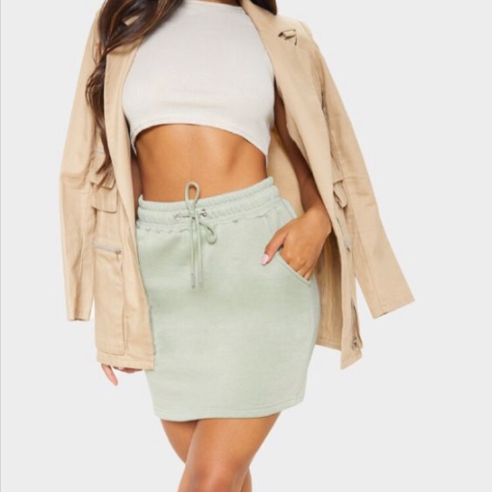 Sporty Spice Vibes Drawstring Mini Skirt